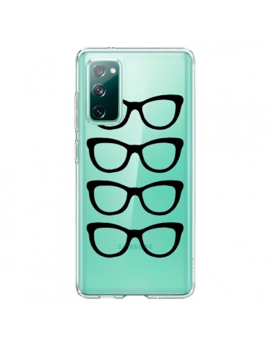 Coque Samsung Galaxy S20 Sunglasses Lunettes Soleil Noir Transparente - Project M