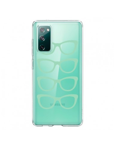 Coque Samsung Galaxy S20 Sunglasses Lunettes Soleil Mint Bleu Vert Transparente - Project M