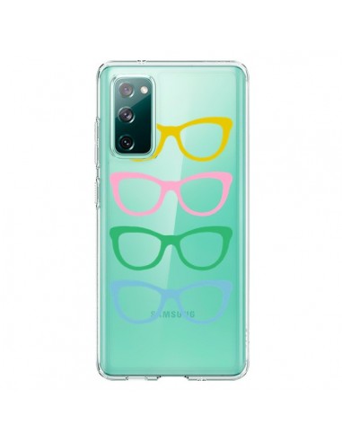 Coque Samsung Galaxy S20 Sunglasses Lunettes Soleil Couleur Transparente - Project M