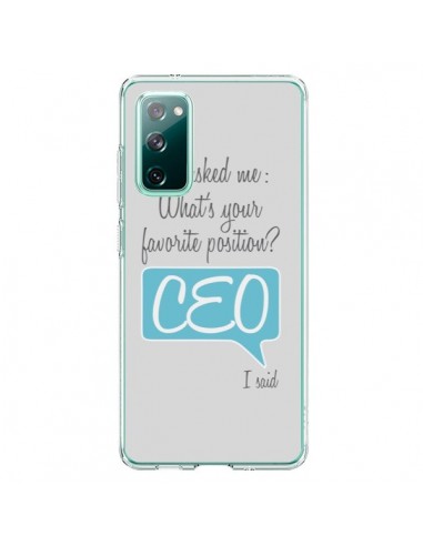 Coque Samsung Galaxy S20 What's your favorite position CEO I said, bleu - Shop Gasoline