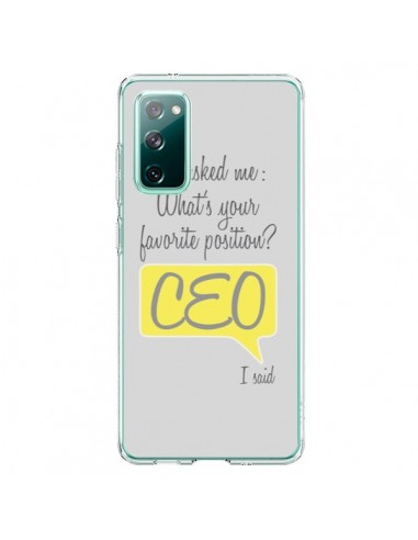 Coque Samsung Galaxy S20 What's your favorite position CEO I said, jaune - Shop Gasoline