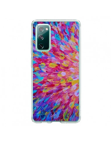 Coque Samsung Galaxy S20 Fleurs Bleues Roses Splash - Ebi Emporium