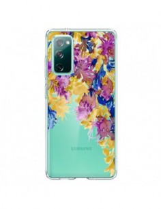Coque Samsung Galaxy S20 Cascade Florale Transparente -...