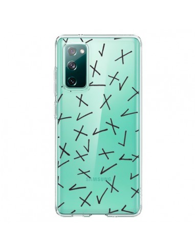 Coque Samsung Galaxy S20 Cross Croix Check Transparente - Ebi Emporium