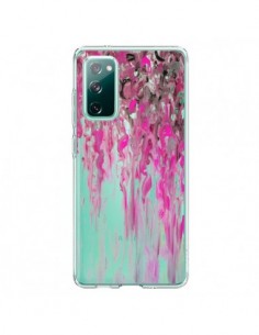 Coque Samsung Galaxy S20 Tempête Rose Transparente - Ebi...