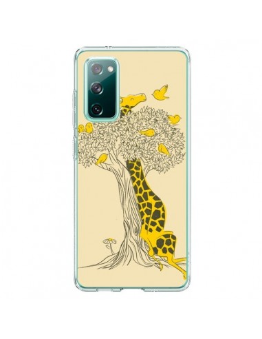 Coque Samsung Galaxy S20 Girafe Amis Oiseaux - Jay Fleck