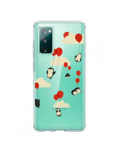 Coque Samsung Galaxy S20 Pingouin Ciel Ballons Transparente - Jay Fleck