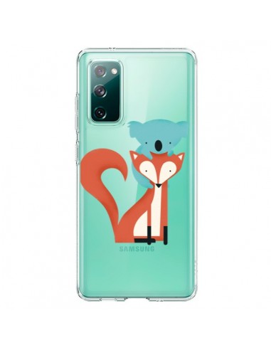 Coque Samsung Galaxy S20 Renard et Koala Love Transparente - Jay Fleck