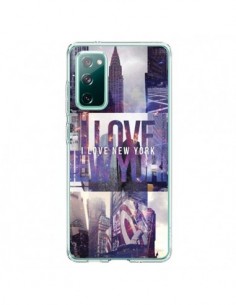 Coque Samsung Galaxy S20 I love New Yorck City violet -...