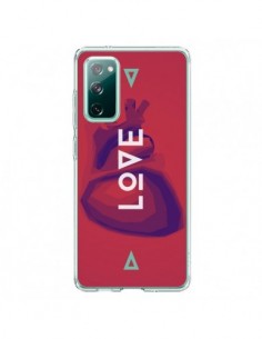 Coque Samsung Galaxy S20 Love Coeur Triangle Amour -...