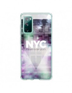 Coque Samsung Galaxy S20 I Love New York City Violet Vert...