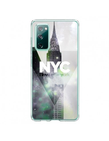 Coque Samsung Galaxy S20 I Love New York City Gris Violet Vert - Javier Martinez