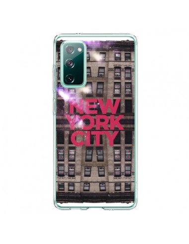 Coque Samsung Galaxy S20 New York City Buildings Rouge - Javier Martinez