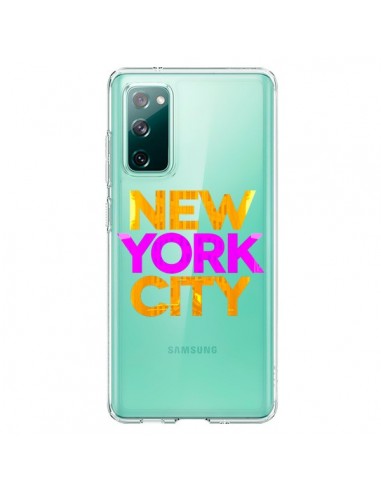Coque Samsung Galaxy S20 New York City NYC Orange Rose Transparente - Javier Martinez