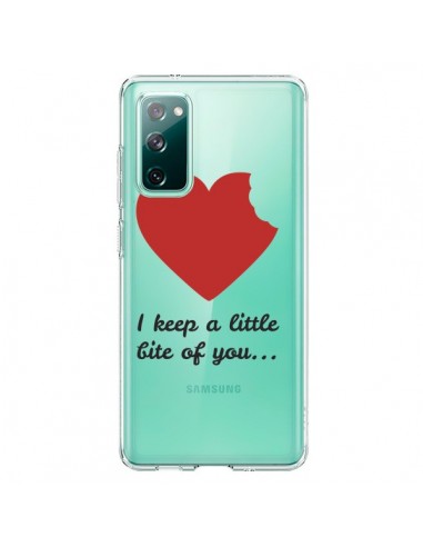 Coque Samsung Galaxy S20 I keep a little bite of you Love Heart Amour Transparente - Julien Martinez