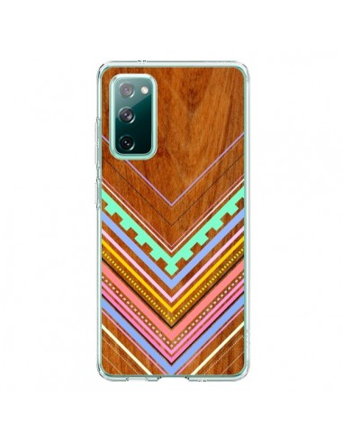 Coque Samsung Galaxy S20 Azteque Arbutus Pastel Bois Aztec Tribal - Jenny Mhairi