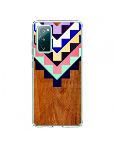 Coque Samsung Galaxy S20 Wooden Tribal Bois Azteque Aztec Tribal - Jenny Mhairi