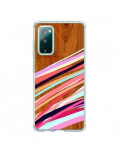 Coque Samsung Galaxy S20 Wooden Waves Coral Bois Azteque...