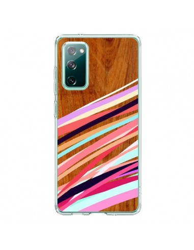 Coque Samsung Galaxy S20 Wooden Waves Coral Bois Azteque Aztec Tribal - Jenny Mhairi