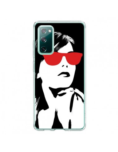 Coque Samsung Galaxy S20 Fille Lunettes Rouges - Jonathan Perez