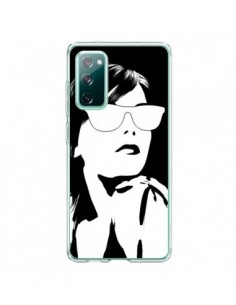 Coque Samsung Galaxy S20 Fille Lunettes Blanches -...