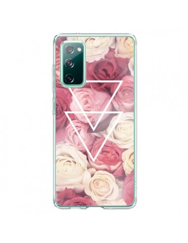 Coque Samsung Galaxy S20 Roses Triangles Fleurs - Jonathan Perez