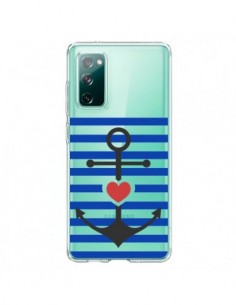 Coque Samsung Galaxy S20 Mariniere Ancre Marin Coeur...