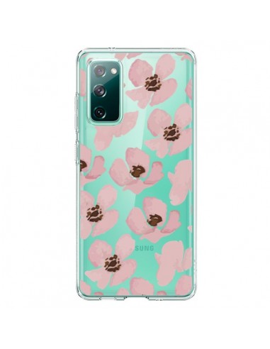 Coque Samsung Galaxy S20 Fleurs Roses Flower Transparente - Dricia Do