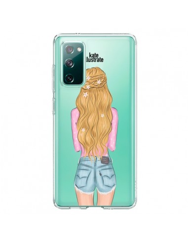 Coque Samsung Galaxy S20 Blonde Don't Care Transparente - kateillustrate