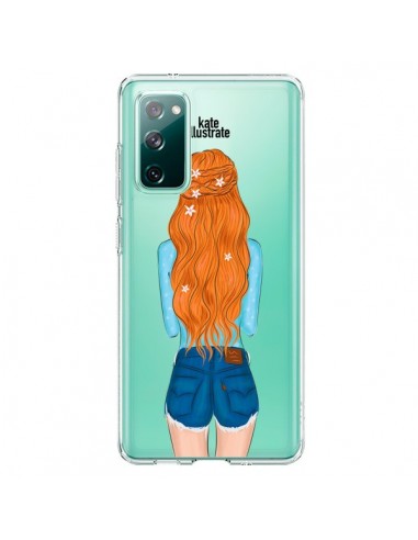 Coque Samsung Galaxy S20 Red Hair Don't Care Rousse Transparente - kateillustrate