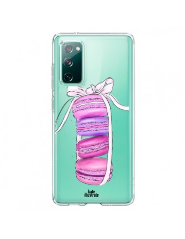 Coque Samsung Galaxy S20 Macarons Pink Purple Rose Violet Transparente - kateillustrate