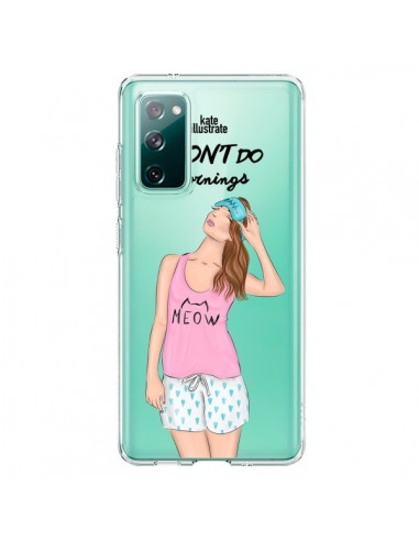 Coque Samsung Galaxy S20 I Don't Do Mornings Matin Transparente - kateillustrate
