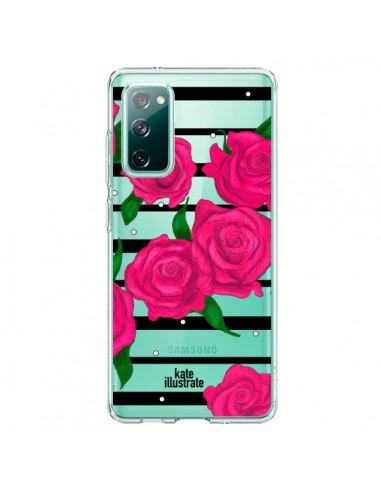 Coque Samsung Galaxy S20 Roses Rose Fleurs Flowers Transparente - kateillustrate