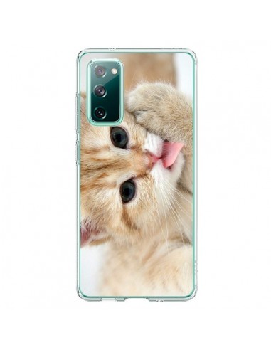 Coque Samsung Galaxy S20 Chat Cat Tongue - Laetitia