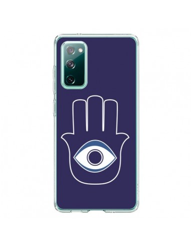 Coque Samsung Galaxy S20 Main de Fatma Oeil Bleu - Laetitia