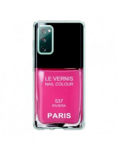 Coque Samsung Galaxy S20 Vernis Paris Riviera Rose -...