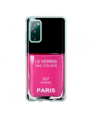 Coque Samsung Galaxy S20 Vernis Paris Riviera Rose - Laetitia