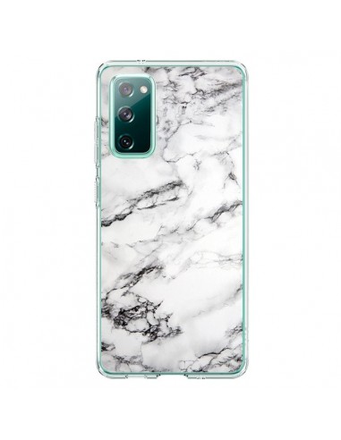 Coque Samsung Galaxy S20 Marbre Marble Blanc White - Laetitia