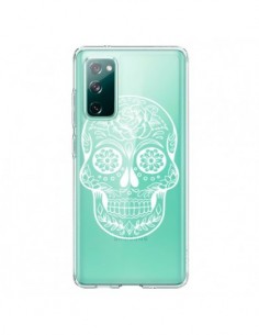 Coque Samsung Galaxy S20 Tête de Mort Mexicaine Blanche...