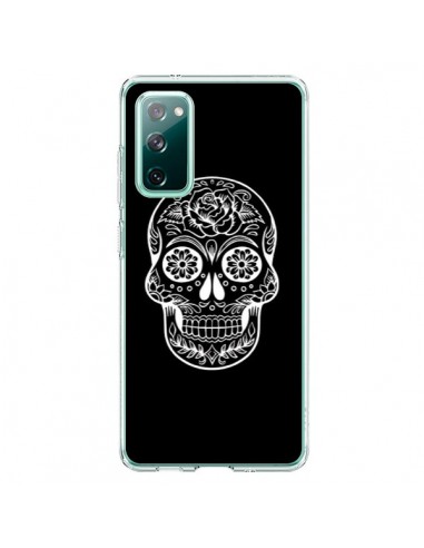 Coque Samsung Galaxy S20 Tête de Mort Mexicaine Blanche - Laetitia