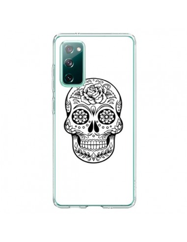 Coque Samsung Galaxy S20 Tête de Mort Mexicaine Noir - Laetitia