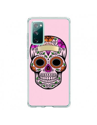 Coque Samsung Galaxy S20 Tête de Mort Mexicaine Rose Multicolore - Laetitia