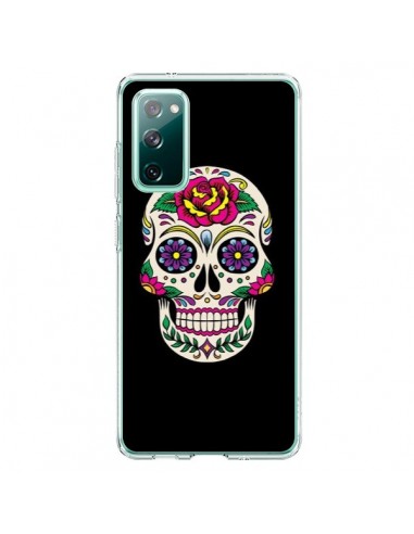 Coque Samsung Galaxy S20 Tête de Mort Mexicaine Multicolore Noir - Laetitia