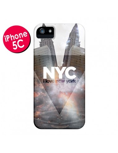 Coque I Love New York City Gris pour iPhone 5C - Javier Martinez