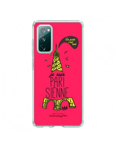 Coque Samsung Galaxy S20 Je suis Parisienne La Tour Eiffel Rose - Leellouebrigitte
