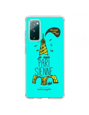 Coque Samsung Galaxy S20 Je suis Parisienne La Tour Eiffel Bleu - Leellouebrigitte
