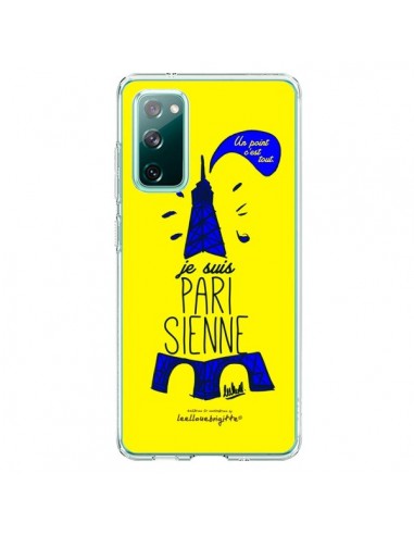 Coque Samsung Galaxy S20 Je suis Parisienne La Tour Eiffel Jaune - Leellouebrigitte