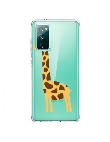 Coque Samsung Galaxy S20 Girafe Giraffe Animal Savane Transparente - Petit Griffin