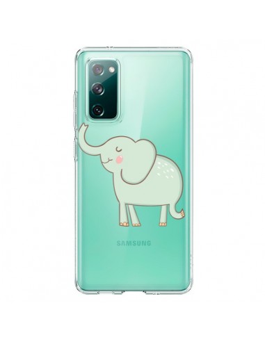Coque Samsung Galaxy S20 Elephant Elefant Animal Coeur Love  Transparente - Petit Griffin