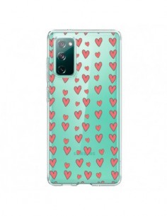 Coque Samsung Galaxy S20 Coeurs Heart Love Amour Rouge...